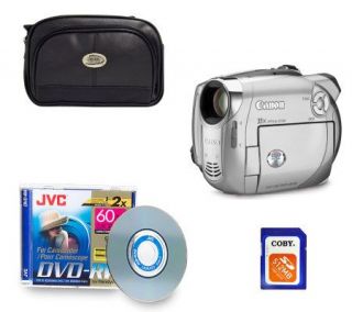 Canon DC220 DVD Camcorder with Case, DVD R, 512MB miniSD Card