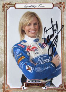 Courtney Force NHRA Signed Press Pass Drag Racing Card