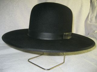 Open Crown Cowboy Hat w Leather Hatband Broadway Hats by Caliqo Magill