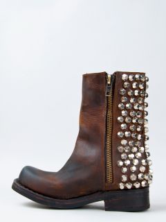 Jeffrey Campbell Coventry Brown Leather Studded Sz Booty Women