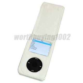 White Leather Flip Case Cover for iPod Classic 80 120GB