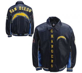 NFL San Diego Chargers Faux Leather Jacket —