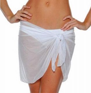 NWT Dotti White Sheer Swimsuit Cover Up Skirt OSFA NWT NEW