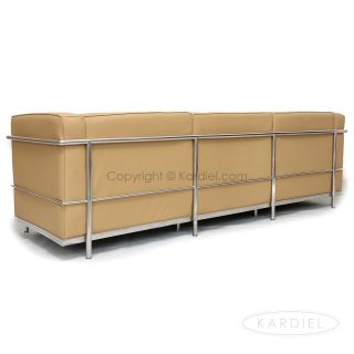 Le Corbusier LC3 Sofa 3 Seater Oxford Fawn Genuine Leather Mid Century