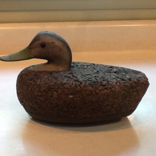 Vintage Cork Duck Decoy, All Original, Possibly Early Madison Mitchell