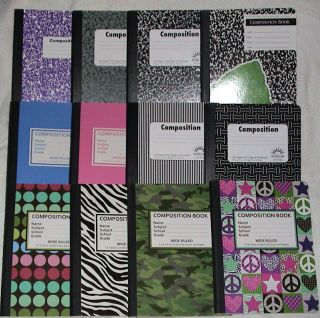Composition Notebooks Wide Rule 100SHEETS 200P​AGES New