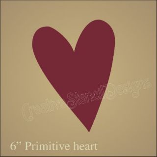 Stencil 6 Primitive Heart Crafts Scrapbook Craft Signs