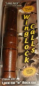 Winglock Walnut Long Neck Short Reed Goose Call #808   BRAND NEW