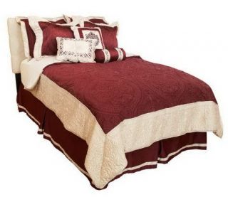 HomeReflections Gwyneth 9 piece Full Quilted Comforter Set   H194068