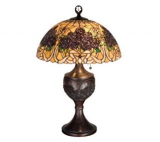 Tiffany Style 22.5H Rose Bouquet Accent Lamp —
