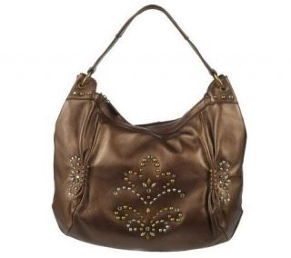 Fiore by Isabella Fiore Leather Angelina Hobo with Studs   A212368