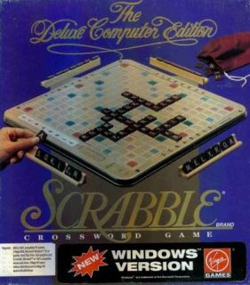 Scrabble Deluxe 1992 + Manual PC classic letter tiles create word game