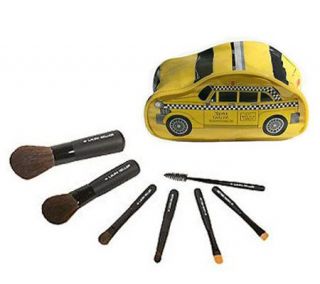 Laura Geller 7 Piece Makeup Brush Travel Set with Mesh Bag —