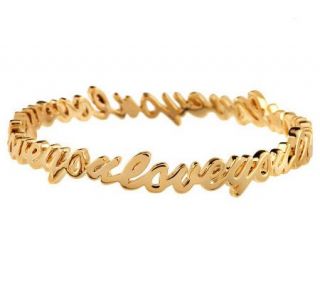 Wonder Goldtone Endless Love Bangle Bracelet   J274364