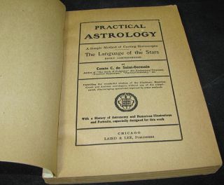 Astrology   Casting Horoscopes by Comte C. de Saint Germain, 1901 Book