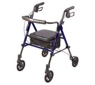 Carex Step n Rest Rollator with Padded & Adjustable Seat —