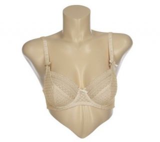 Barely Breezies Cross Stitched Lace Bra with UltimAir Lining