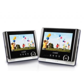 Coby TFDVD7752 7 LCD Dual Screen Tablet Portable DVD Player