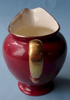  Pottery Vintage China Dinnerware MONTICELLO BURGUNDY GOLD CREAMER