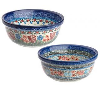 PolishStoneware My Heart is Yours Set of 2 Cereal/Soup Bowls