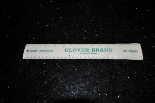 Clover Creamery Vintage 12 inch Metal Ruler Roanoke VA