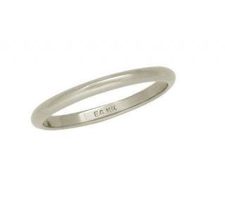 EternaGold 2mm Polished Silk Fit(R) Band Ring,14K White Gold   J104773