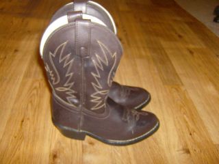 Connie Colt Western Boot Boys Size 12 Brown and Black