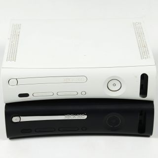 Lot 2 Microsoft Xbox 360 Systems Consoles White Black