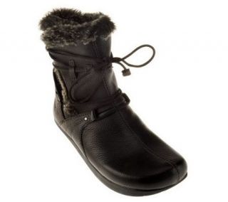 Kalso Central Too Leather Lace up Boots w/ Faux Fur —
