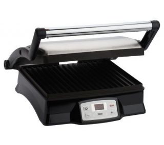 CooksEssentials Non Stick Contact Searing Grill with Floating Hinge 