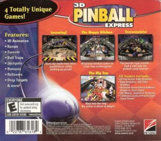 New 3D Pinball Express Cosmi Windows 98 XP PC Computer 2004 Video