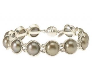 Honora Cultured FreshwaterPearl 9.0mm Button 7 Sterling Tennis 