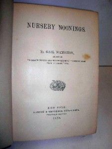 Nursery Noonings Parents Etiquette Old Child Care 1875