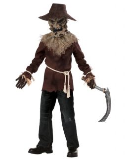 Wicked Scarecrow Boys Kids Scary Reaper Halloween Costume M