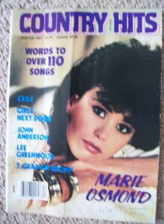 22ER Country Hits Magazine Marie Osmond Winter 1987