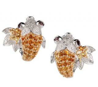 Ross Simons Sterling 1.35 ct tw Gemstone Koi Fish Earrings —