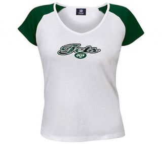 NFL New York Jets Womens Sparkle Queen Tee —