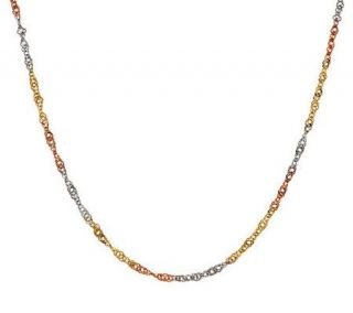 20 Diamond Cut Twisted Singapore Necklace 14K Gold, 1.5g   J275283