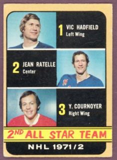 1972 73 OPC O Pee Chee 250 Cournoyer Ratelle Hadfield