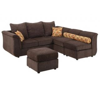 Caisy Chocolate Chenille Sectional Sofa by AcmeFurniture —