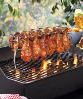 BBQ Grill Grilling Hanging Rack Chicken Turkey Leg Wing