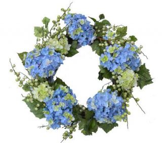 26 Blue Hydrangea Wreath by Valerie —