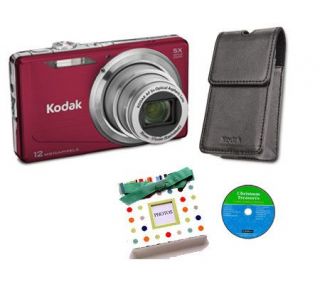 Kodak EasyShare M381 12MP Red Digital Camera Holiday Kit —