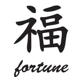 Fortune Japanese Symbol Uppercase Vinyl Living Wall Sticker Many Sizes