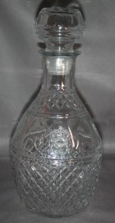  House Crystal Retired Liquor Wine Decanter Grapes Crown Motif