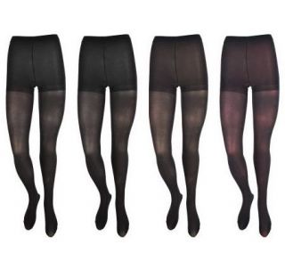 Legacy Legwear Set of Four Soft & Light Everyday Tights —