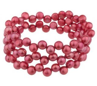 Honora Cultured Pearl 6mm Button Coil Bracelet —