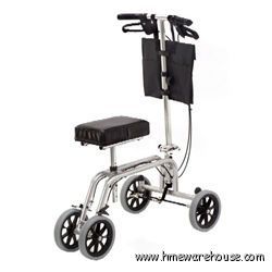 rolling steerable turning knee walker scooter crutch