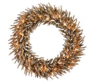 30 Chocolate Wreath with Clear Lights by Vickerman   H362134