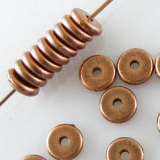 tierracast beads copper disk spacer 6mm 25